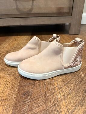 Report Kids Pink Slip-On Sneakers with Glitter Heel